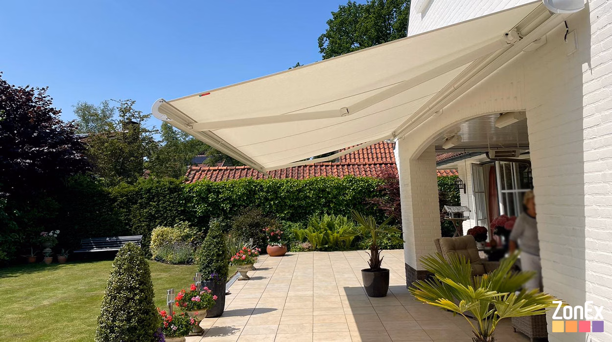 Woning Enschede Opal Design zonnescherm van Weinor